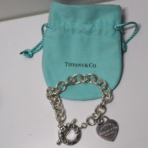 DISCONTINUED Tiffany & CO heart charm bracelet